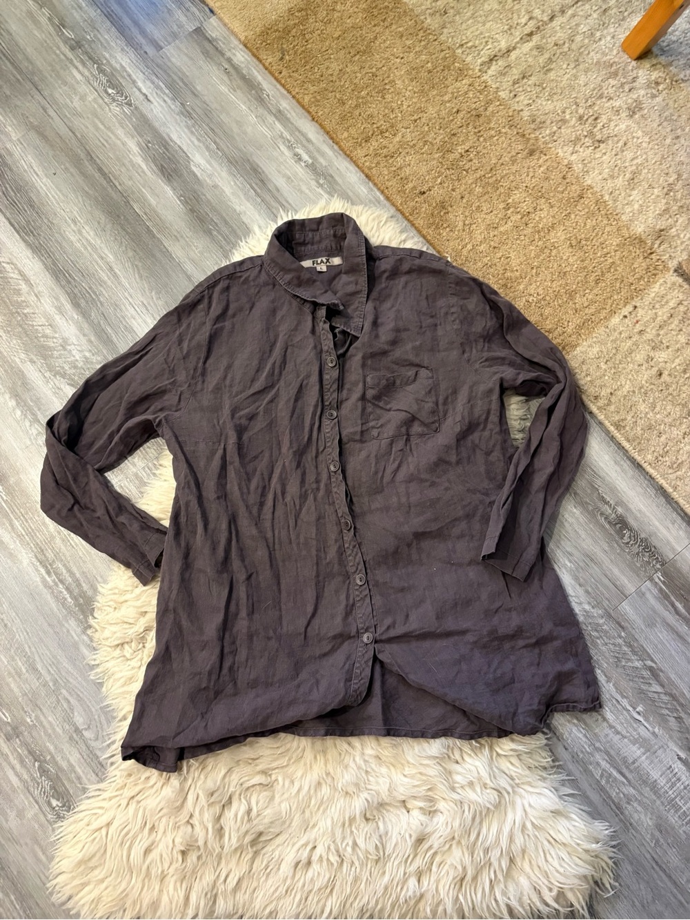 Women’s FLAX 100% linen shirt size large